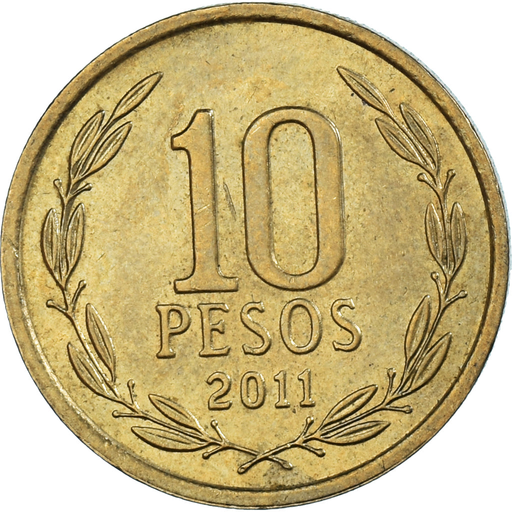 Monnaie, Chili, 10 Pesos, 2001