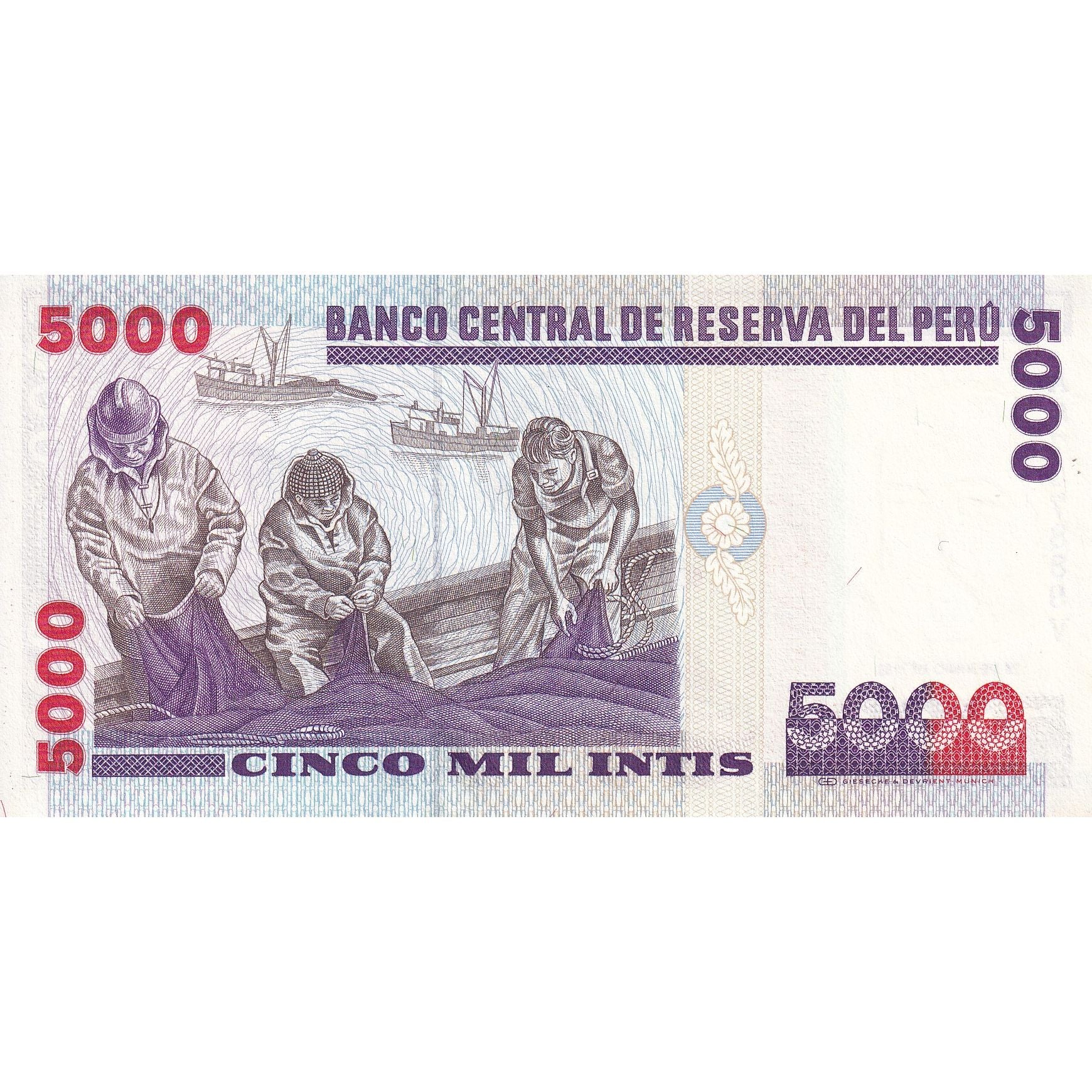 Peru, 5000 Intis, 1988, 1988-06-28, KM:137, UNC(65-70)