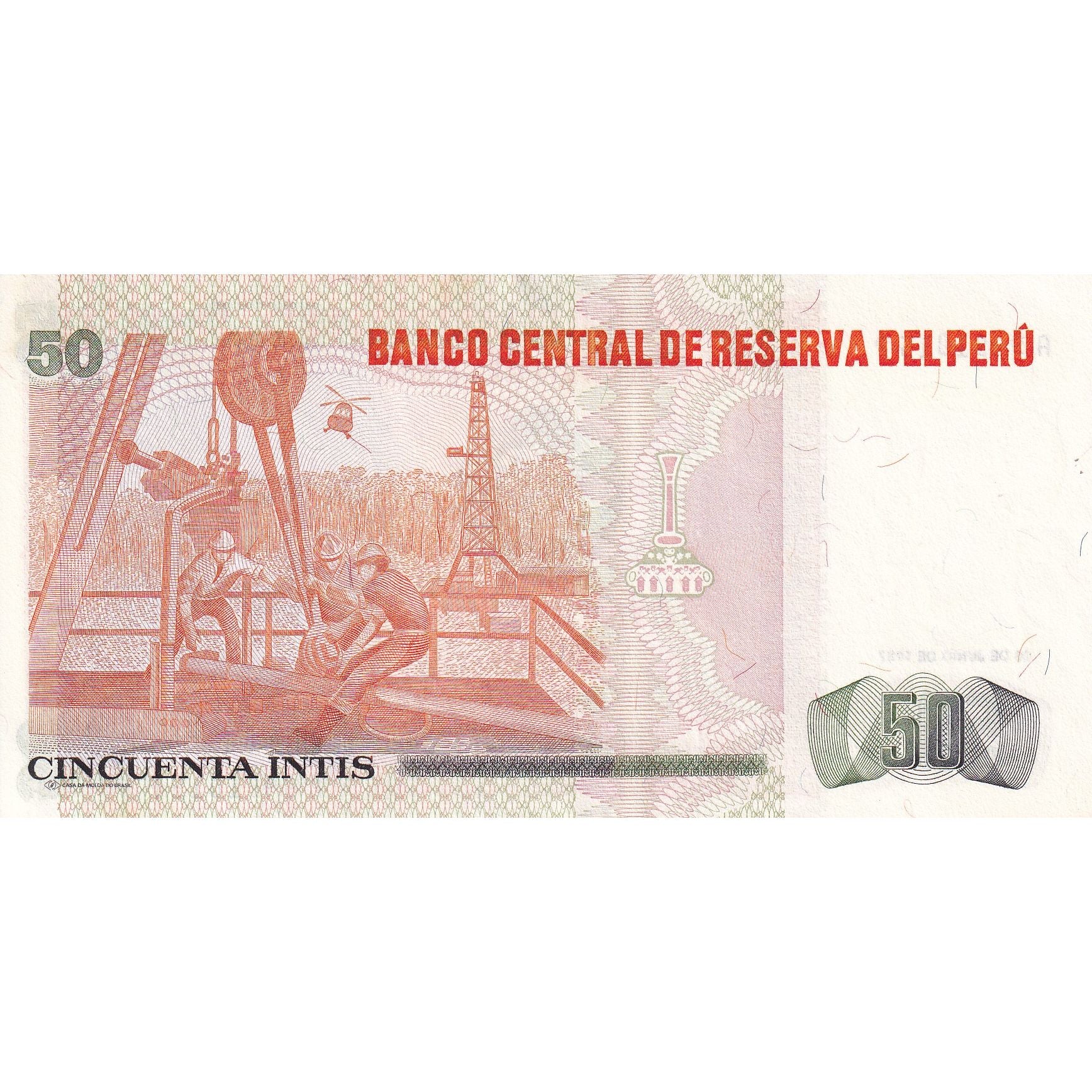 Peru, 50 Intis, 1987, 1987-06-26, KM:131b, SPL