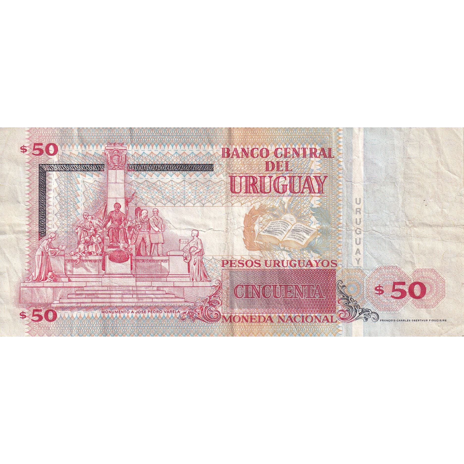 Uruguay, 50 Pesos Uruguayos, 2008, KM:87a, EF(40-45)
