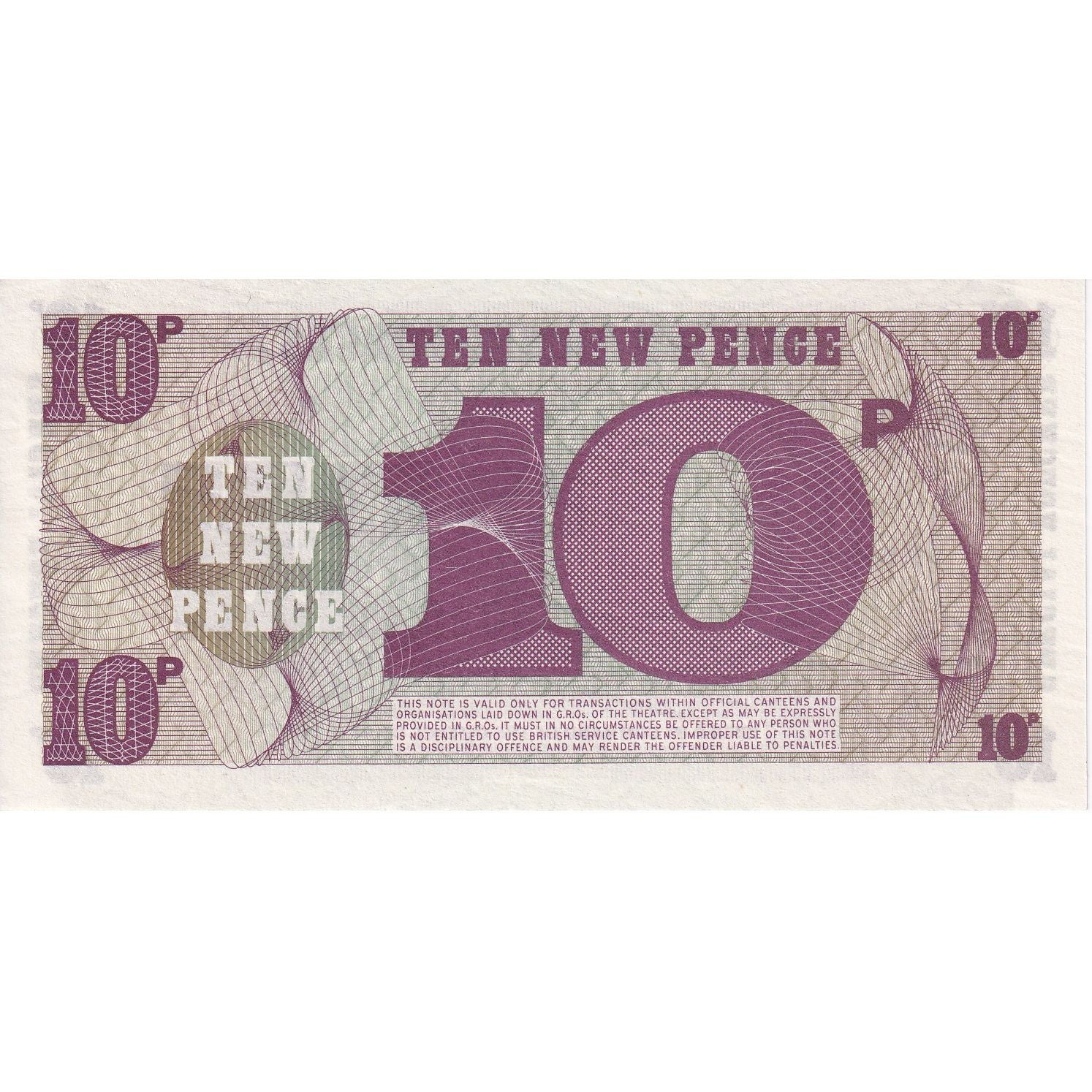 Grã-Bretanha, 10 New Pence, Undated (1972), KM:M48, UNC(65-70)