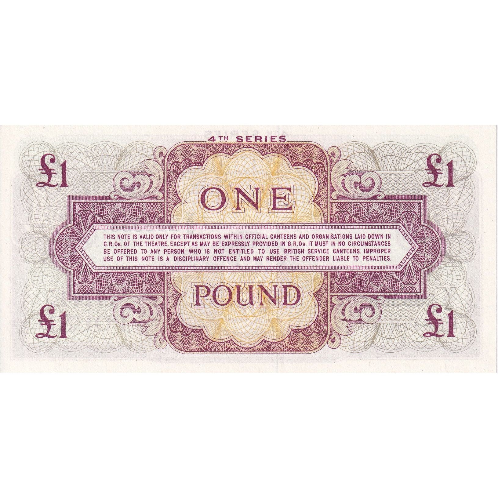 Grã-Bretanha, 1 Pound, Undated (1972), KM:M36a, UNC(65-70)