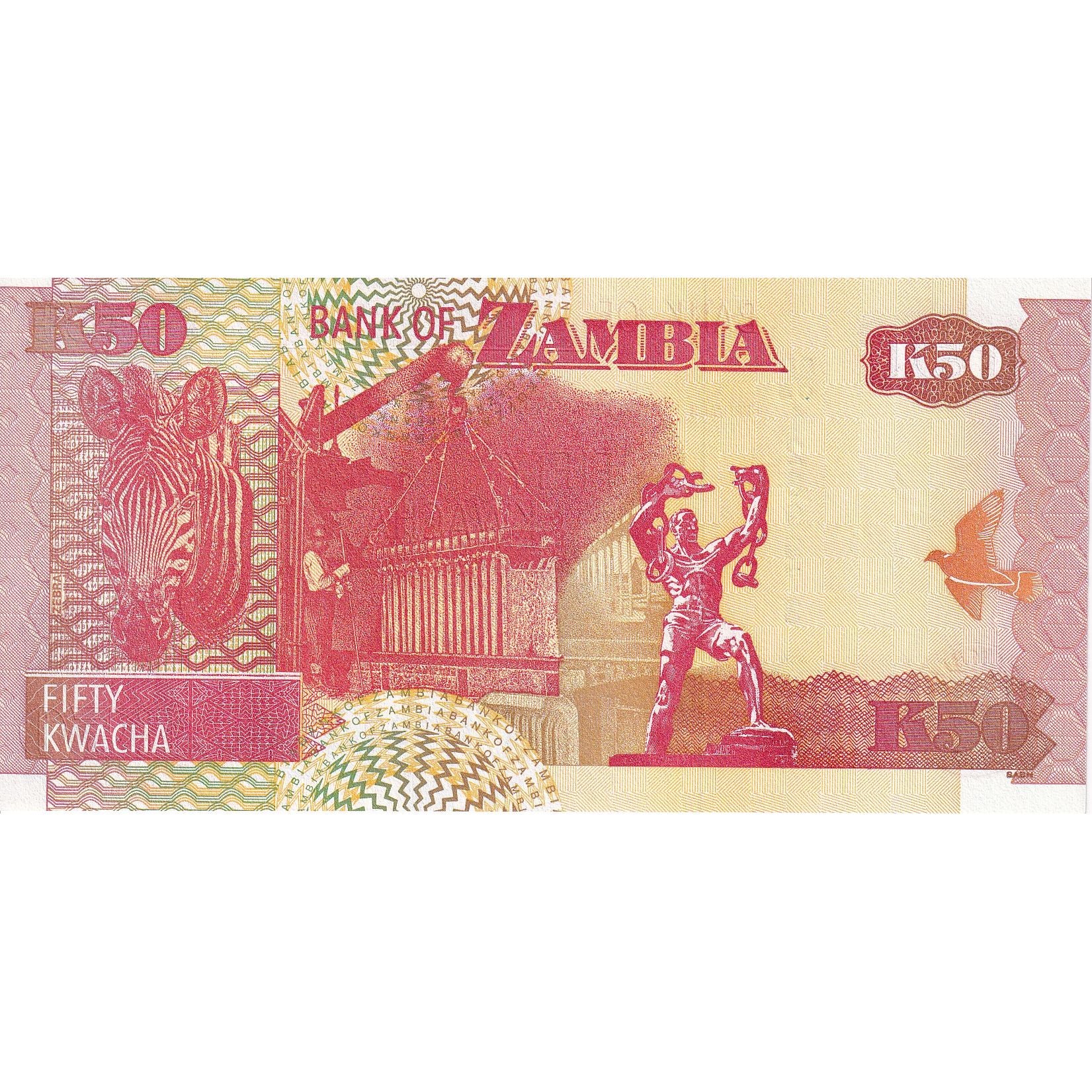 Zambia, 50 Kwacha, 2003, KM:37D, UNC(65-70)