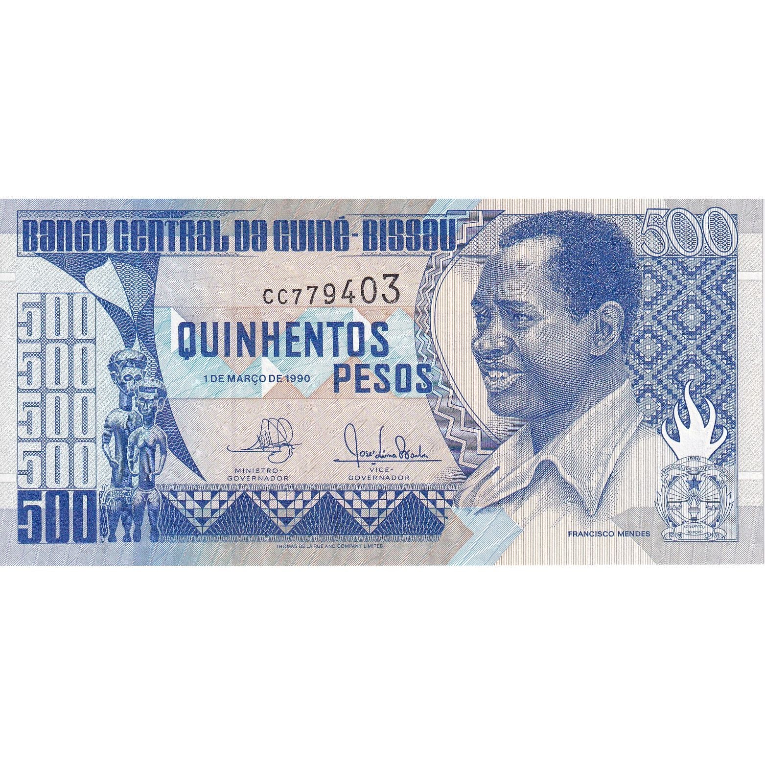 Guiné-Bissau, 500 Pesos, 1990, 1990-03-01, KM:12, UNC(65-70)