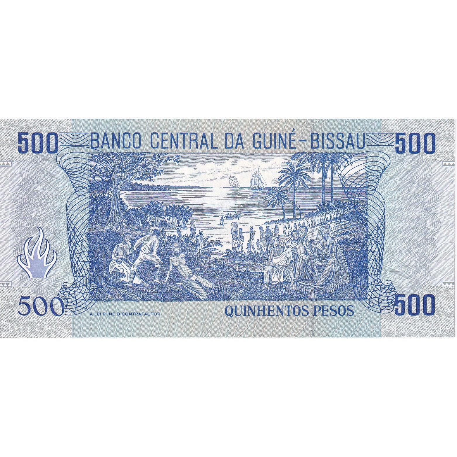 Guiné-Bissau, 500 Pesos, 1990, 1990-03-01, KM:12, UNC(65-70)