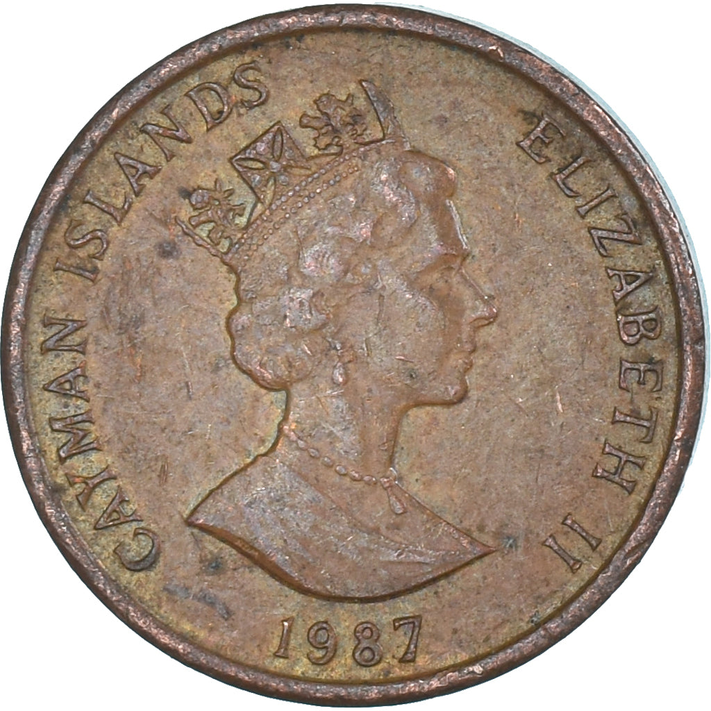 Moneta, Isole Cayman, Cent, 1987