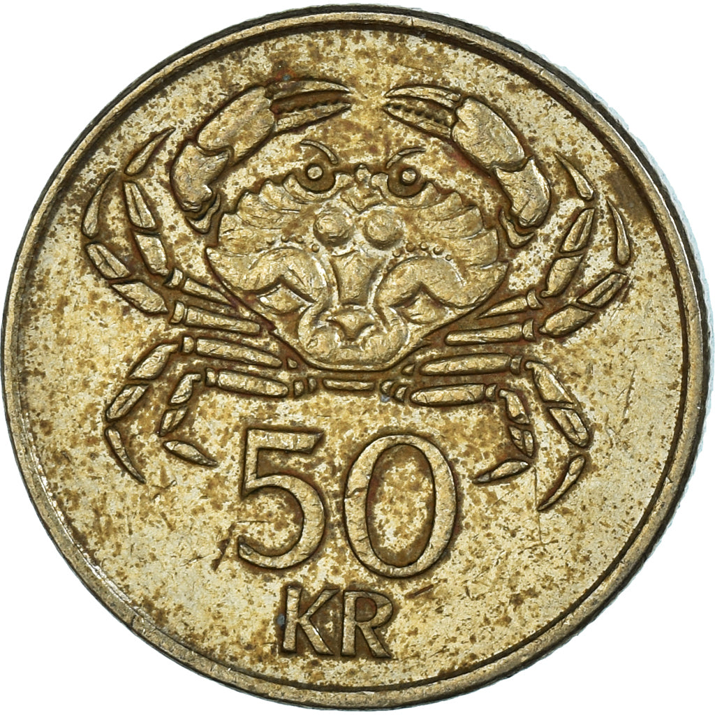 Moneta, Islanda, 50 Kronur, 1992