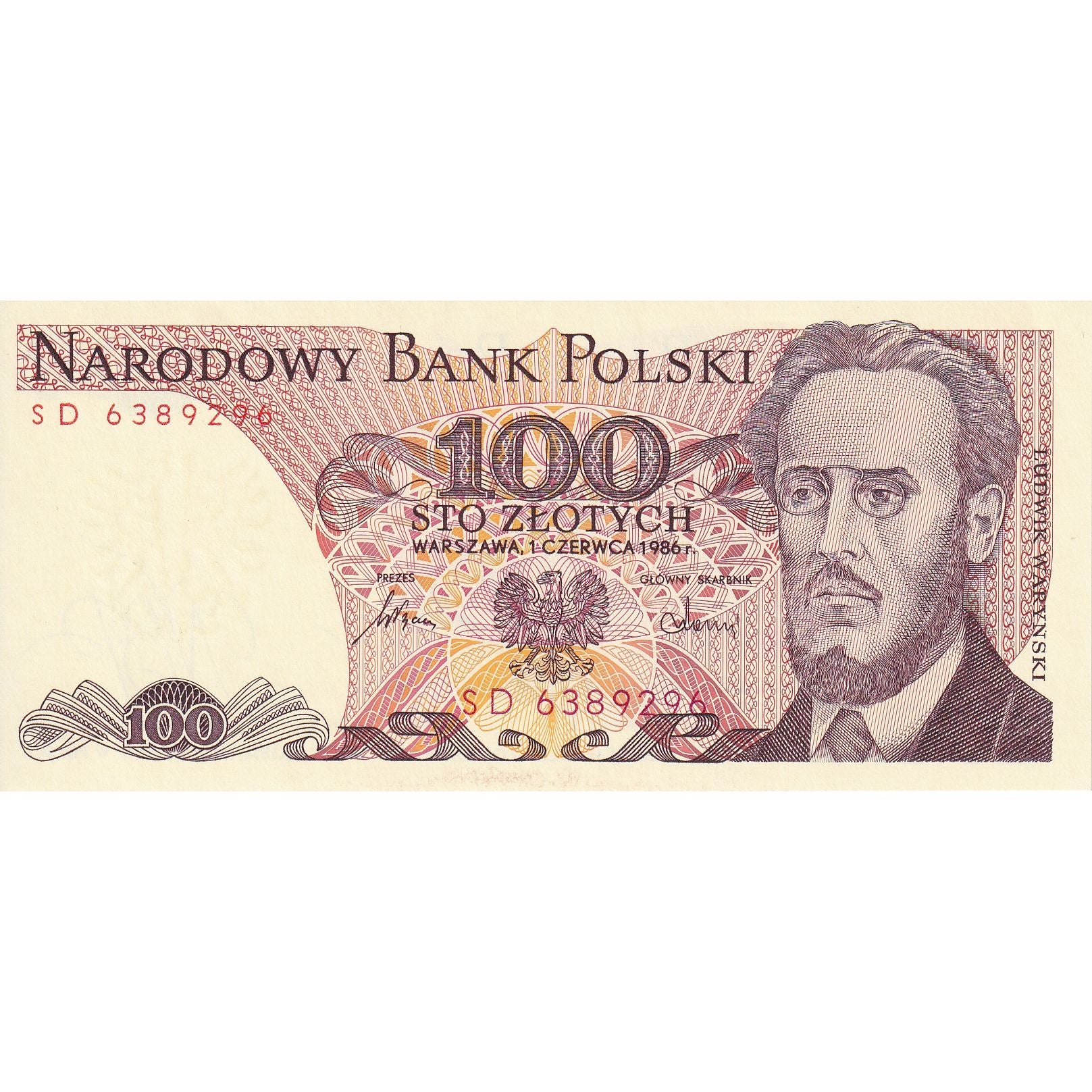 Polska, 100 Zlotych, 1986-06-01, UNC(65-70)