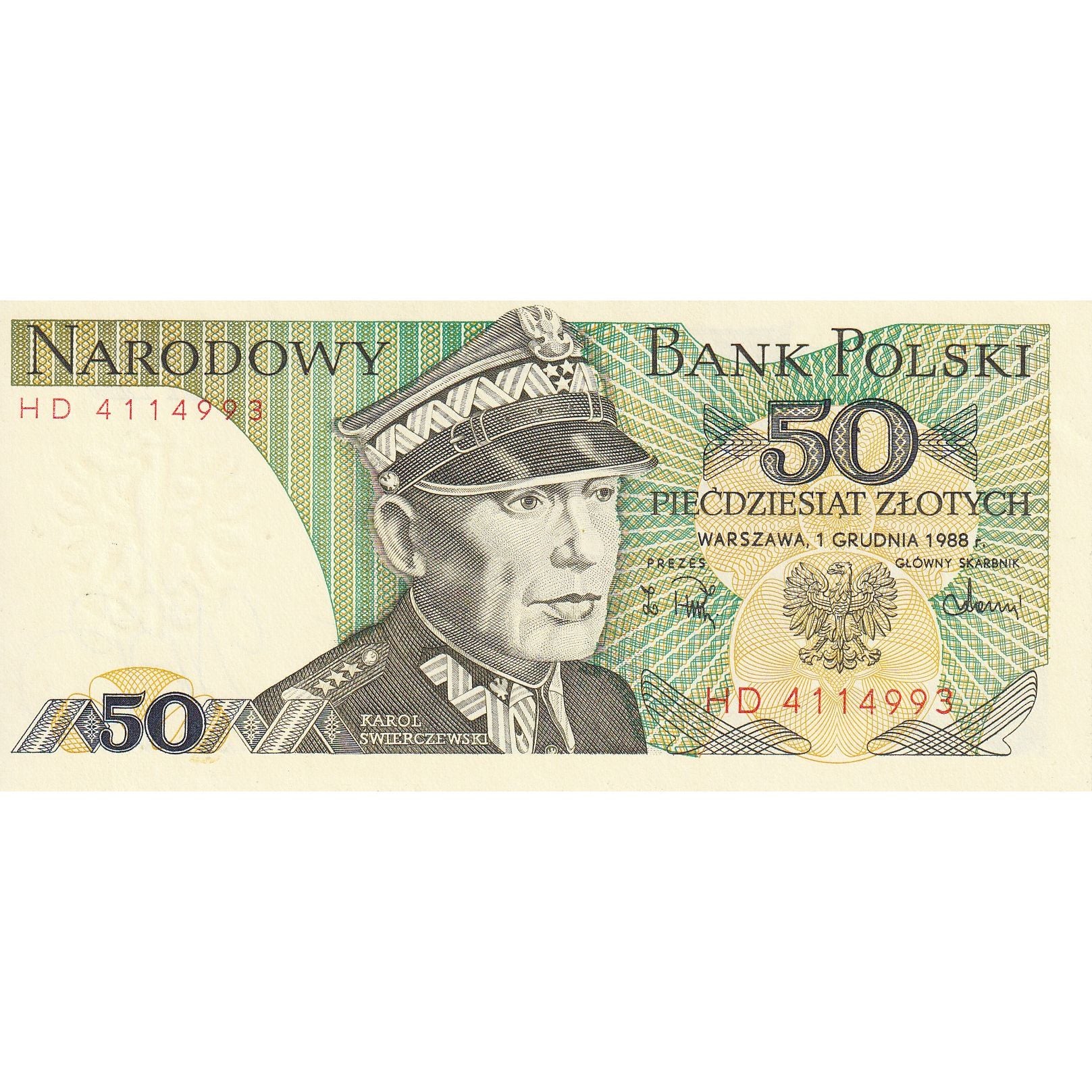 Polen, 50 Zlotych, 1988, 1988-12-01, KM:142c, UNZ