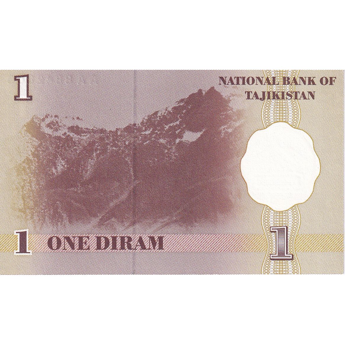 Tajikistan, 1 Diram, 1999, KM:10a, NIEUW