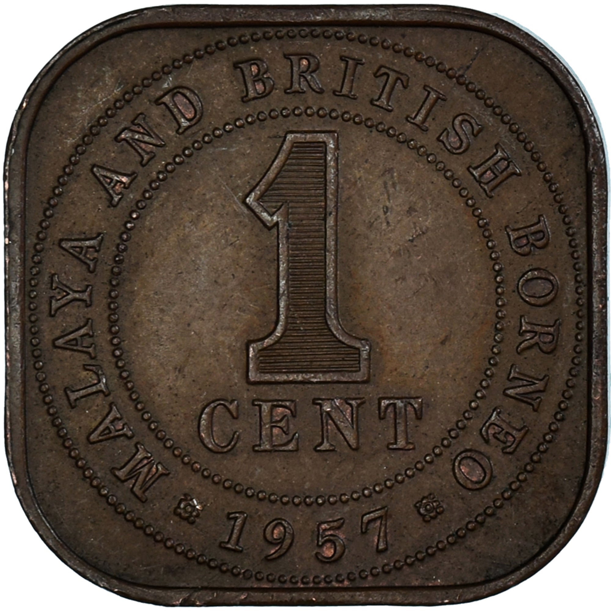 Münze, MALAYA & BRITISH BORNEO, Cent, 1957