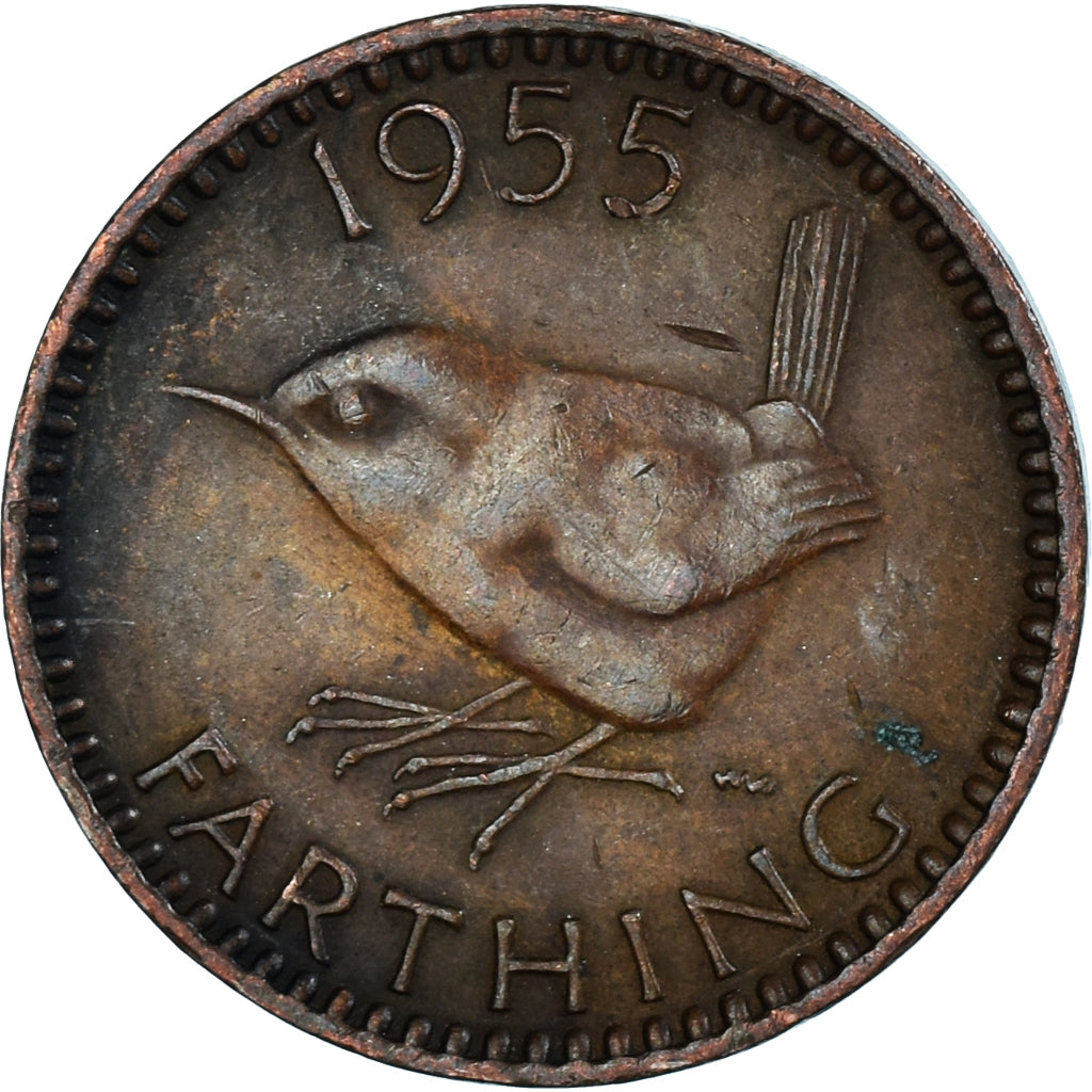 Münze, Großbritannien, Farthing, 1955