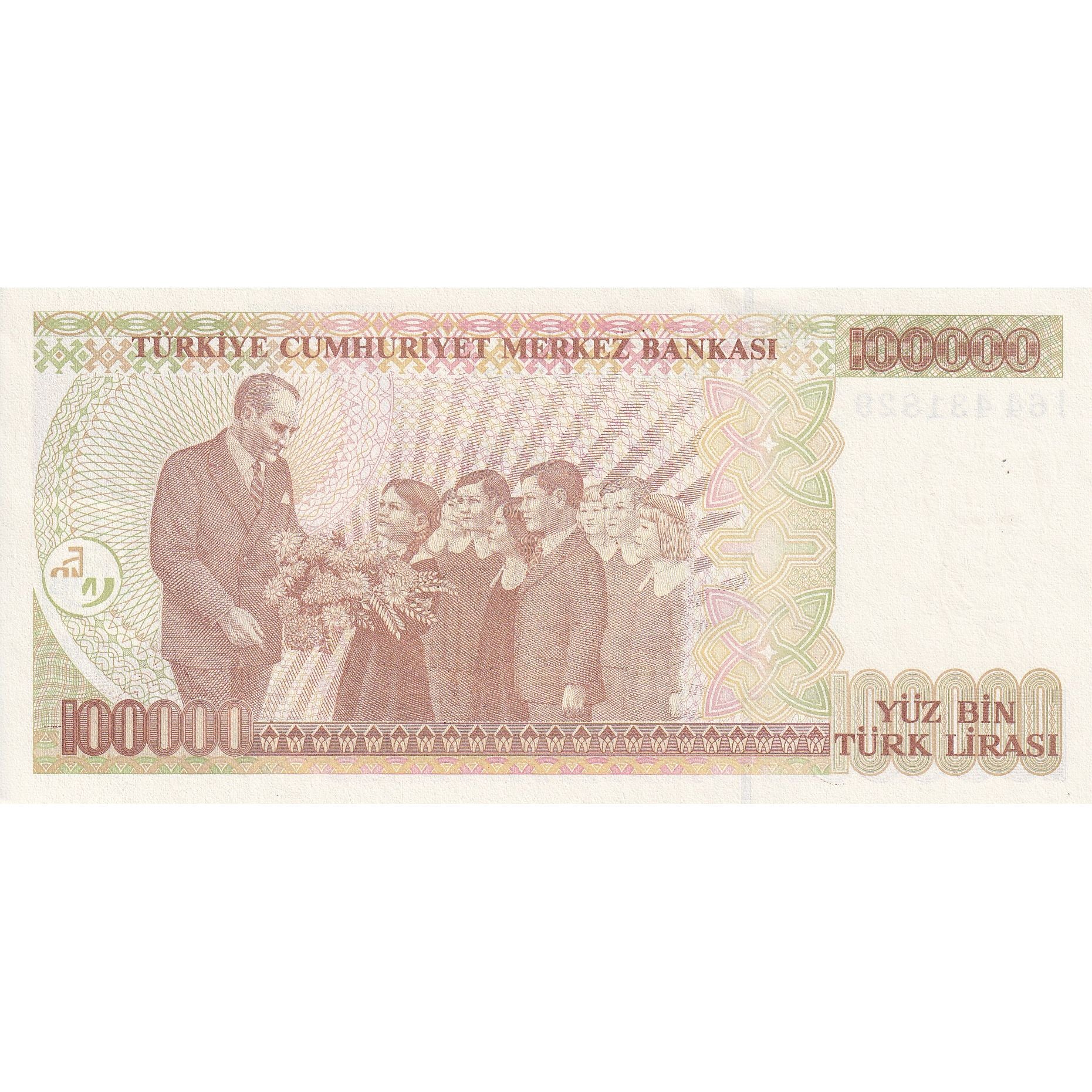Turkije, 100,000 Lira, KM:206, NIEUW
