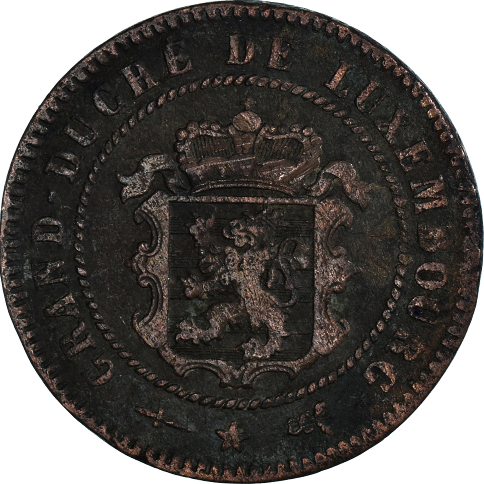 Moeda, Luxemburgo, 5 Centimes, 1854