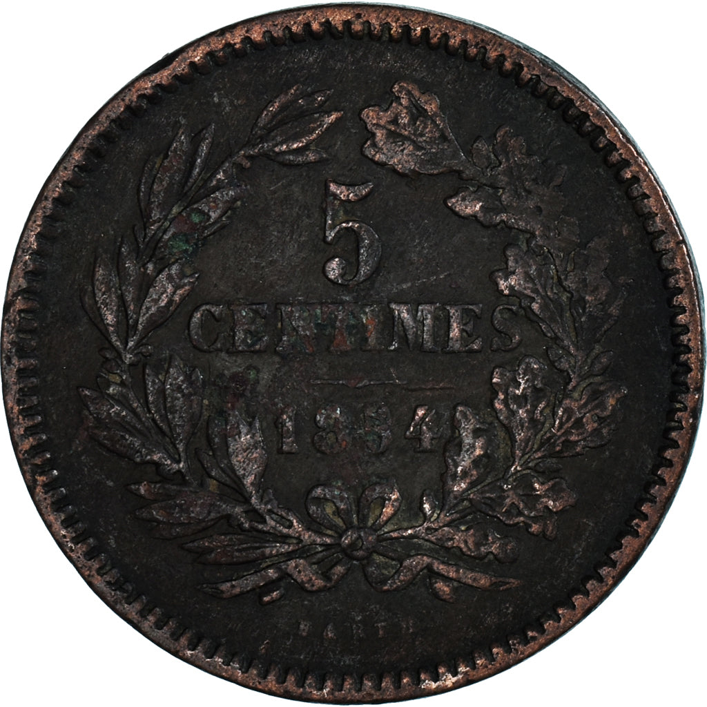 Moeda, Luxemburgo, 5 Centimes, 1854
