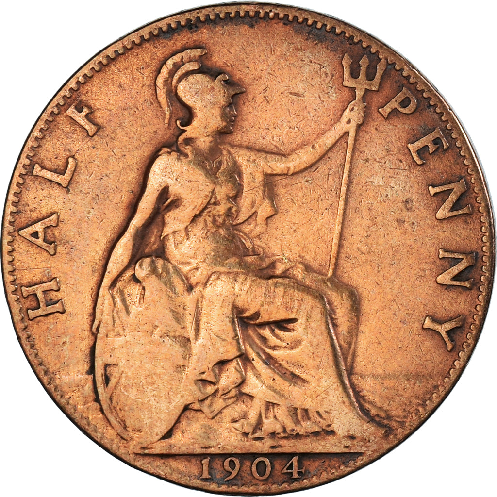 Moeda, Grã-Bretanha, 1/2 Penny, 1904
