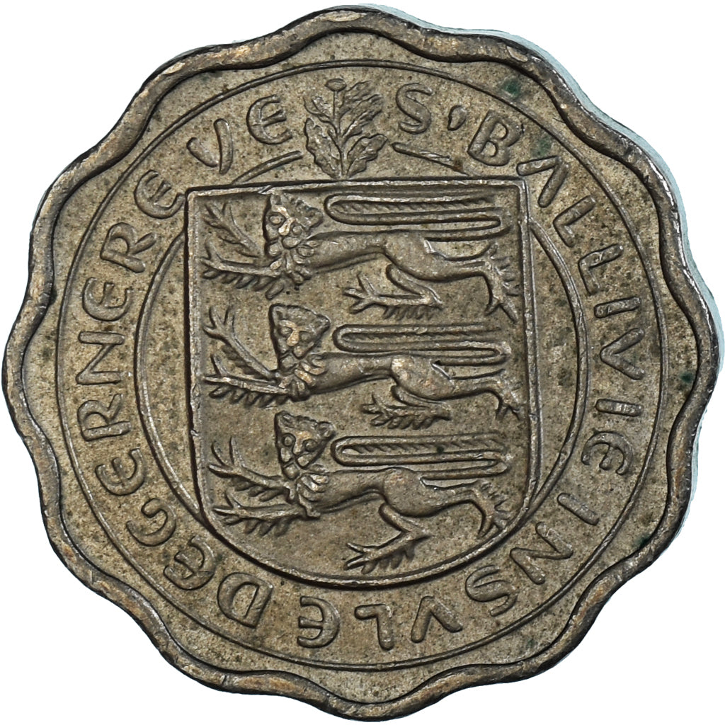 Coin, Guernsey, 3 Pence, 1959