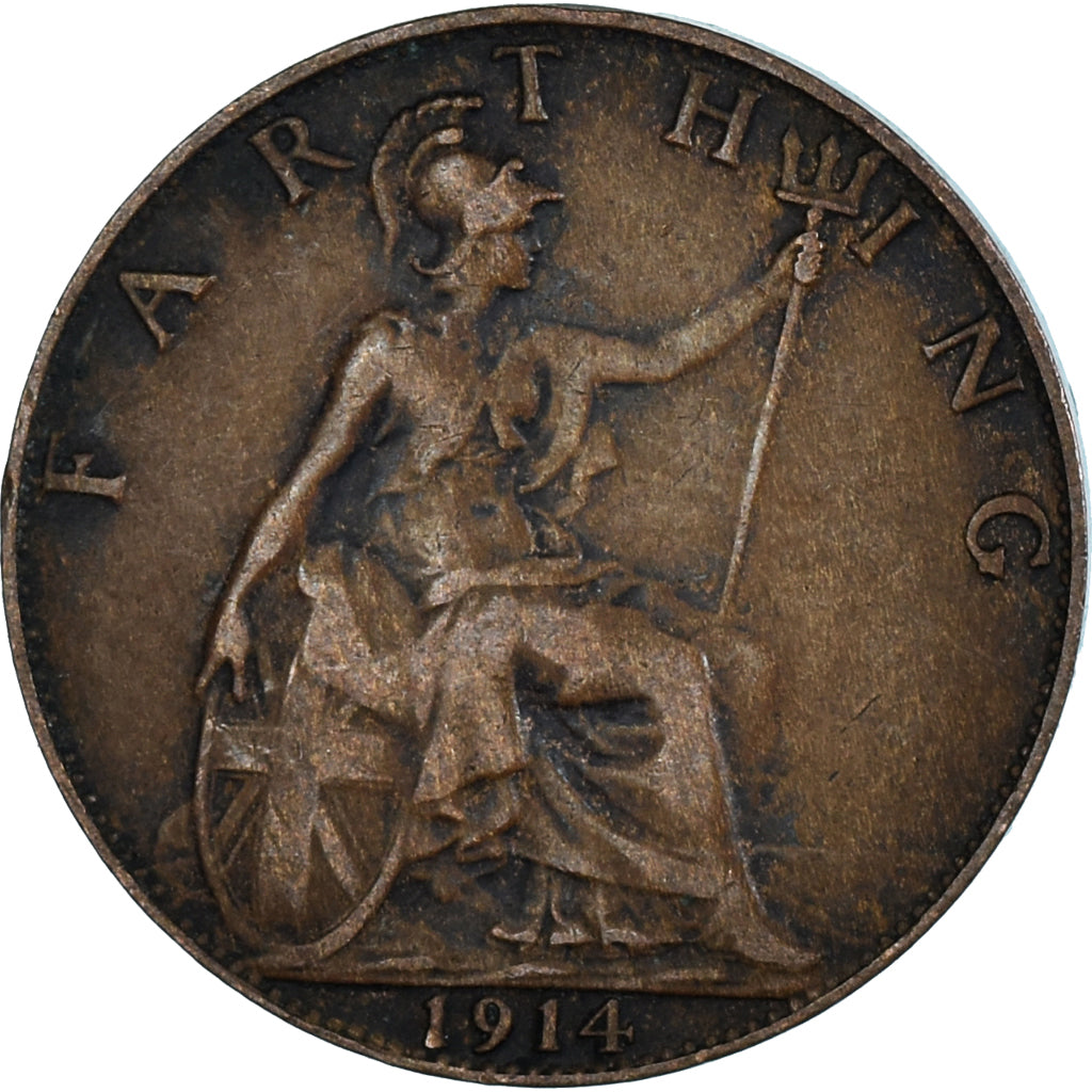 Coin, Great Britain, Farthing, 1914