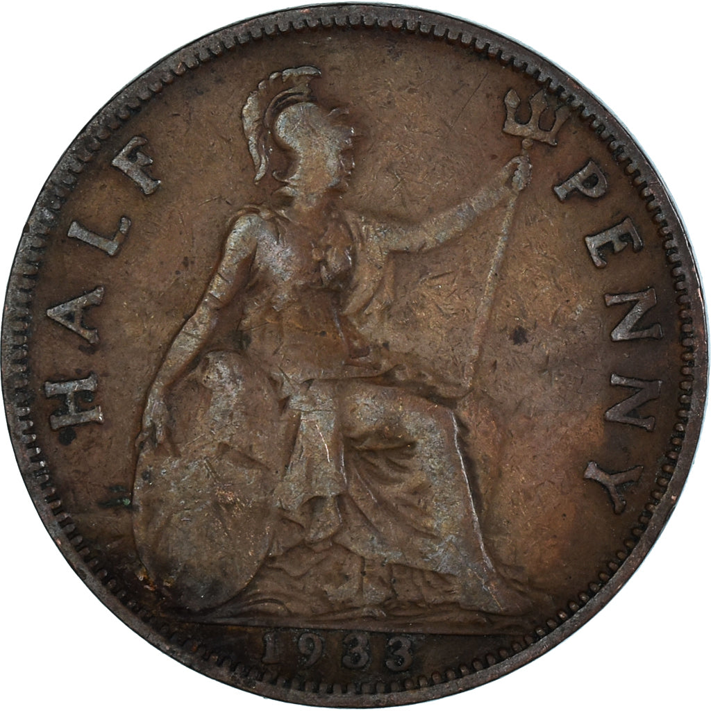 Moneda, Gran Bretaña, 1/2 Penny, 1933
