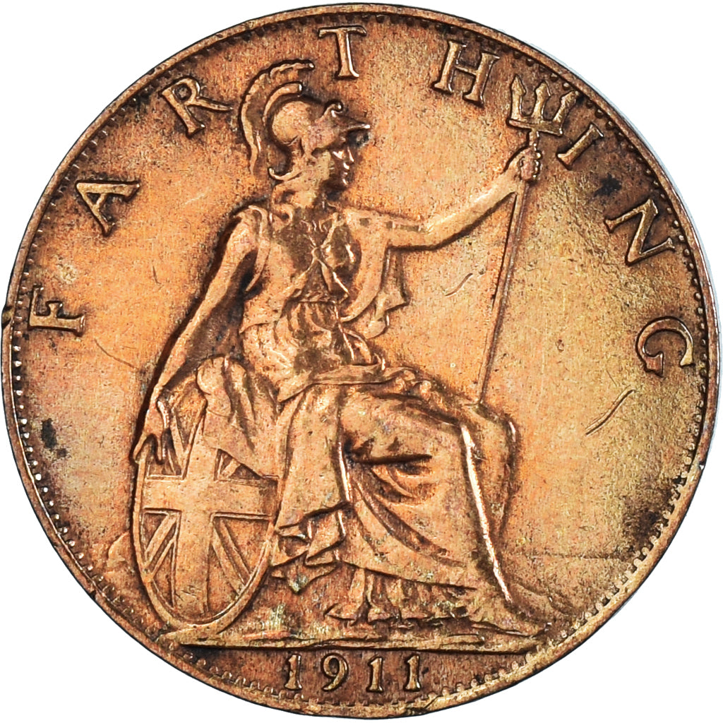 Moeda, Grã-Bretanha, Farthing, 1911