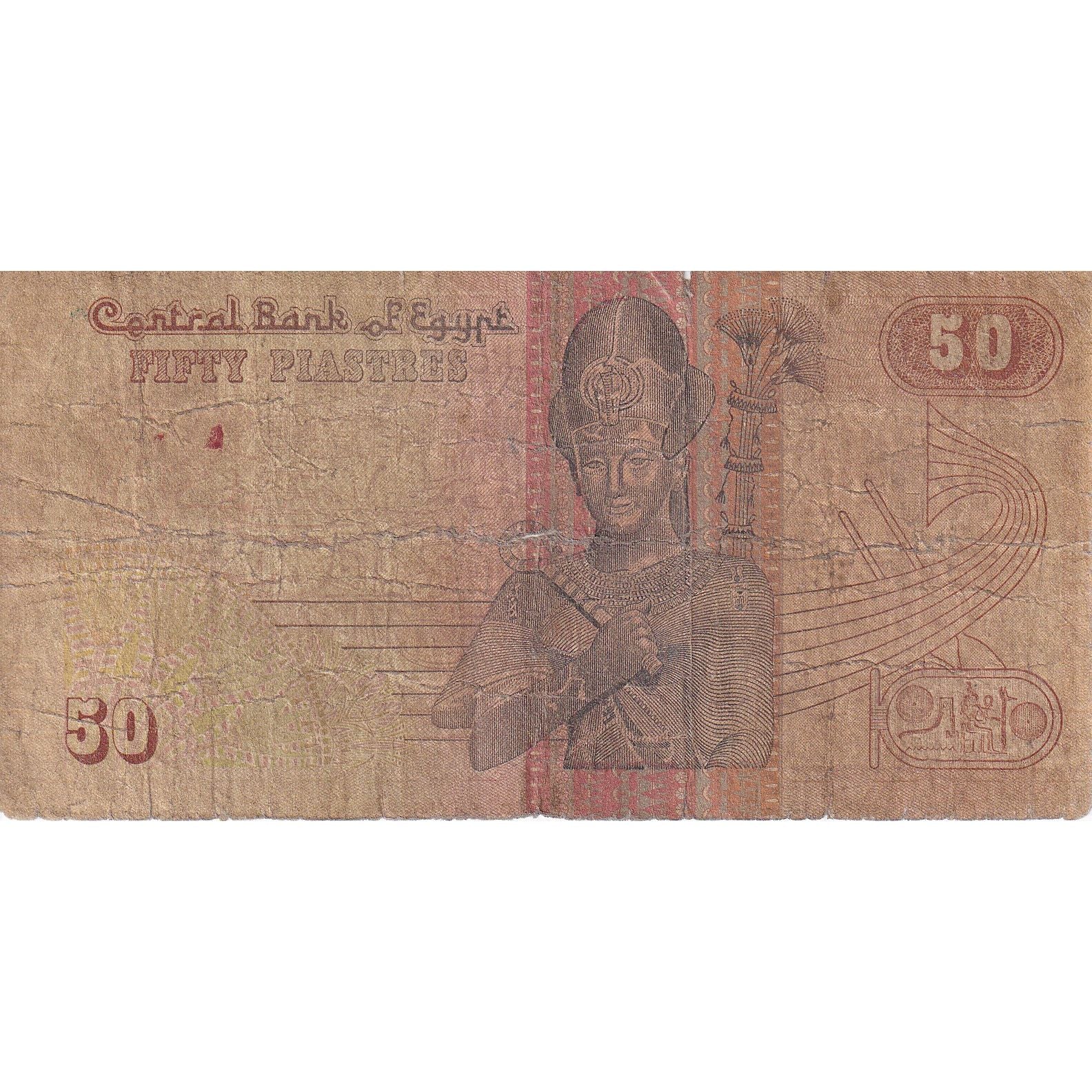 Égypte, 50 Piastres, KM:58b, B