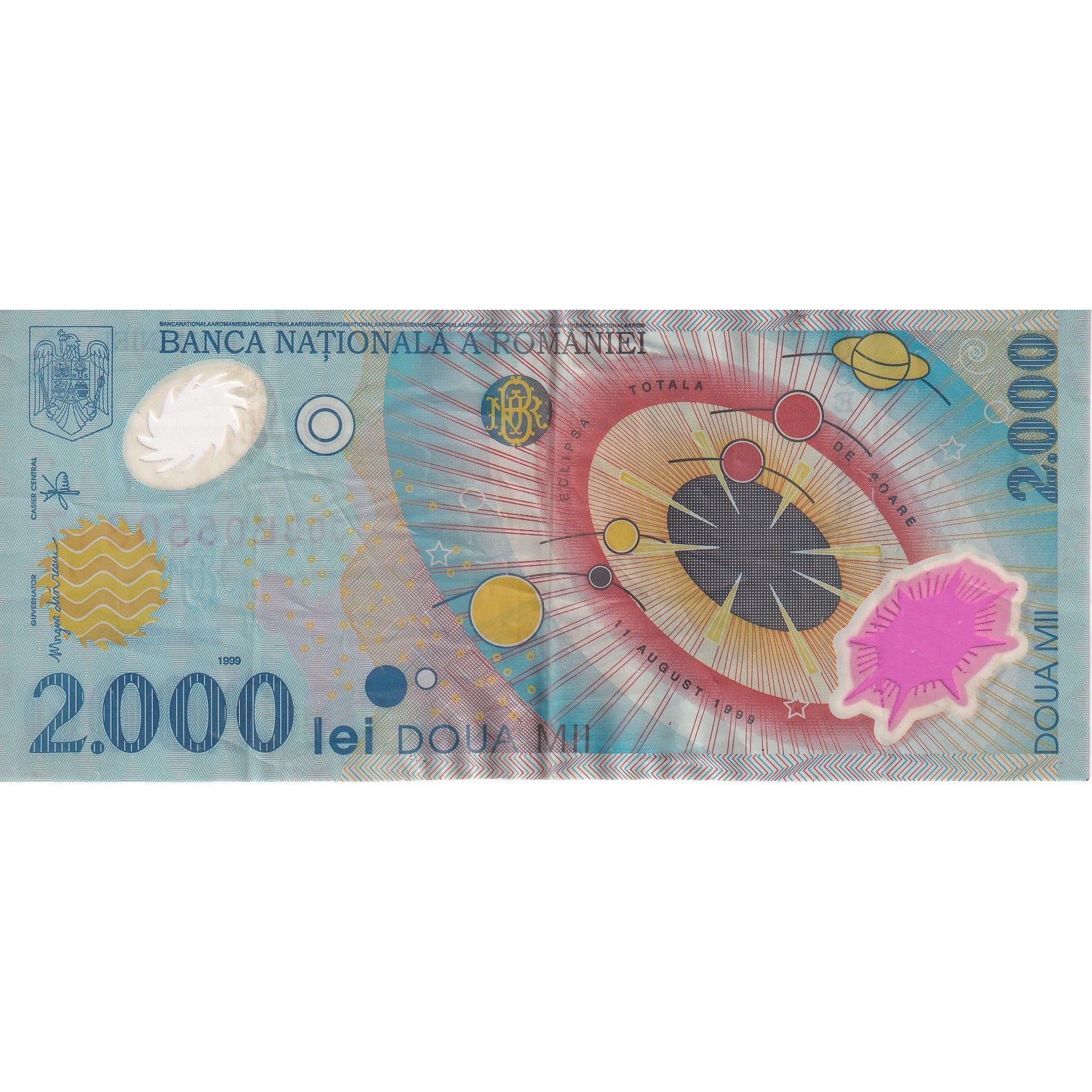 Rumänien, 2000 Lei, 1999, KM:111a, S+