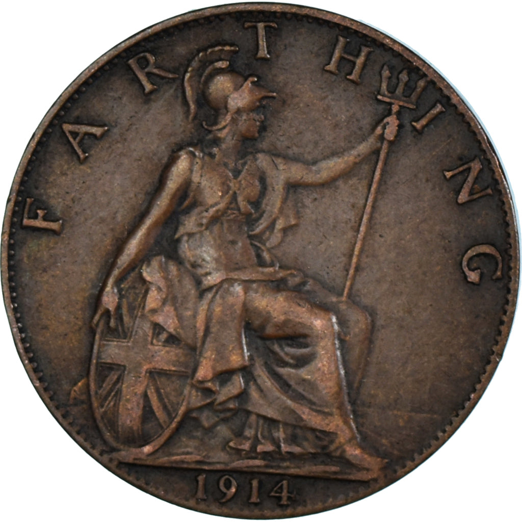 Moneta, Wielka Brytania, Farthing, 1914