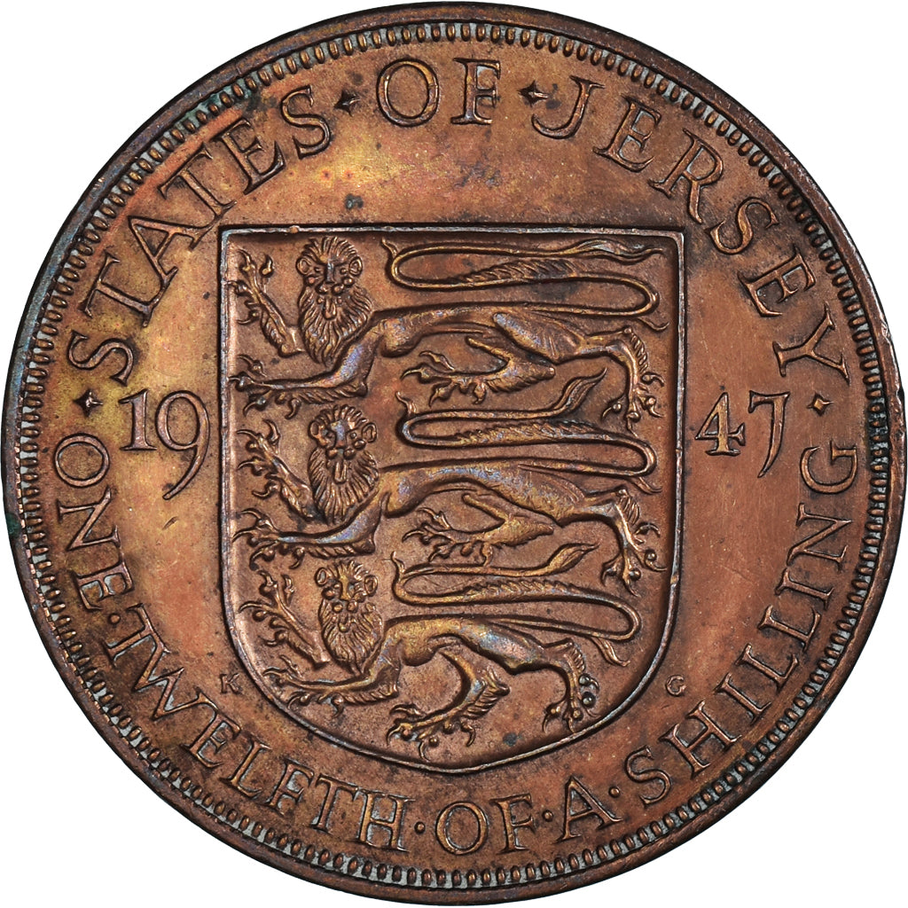 Moneda, Jersey, 1/12 Shilling, 1947