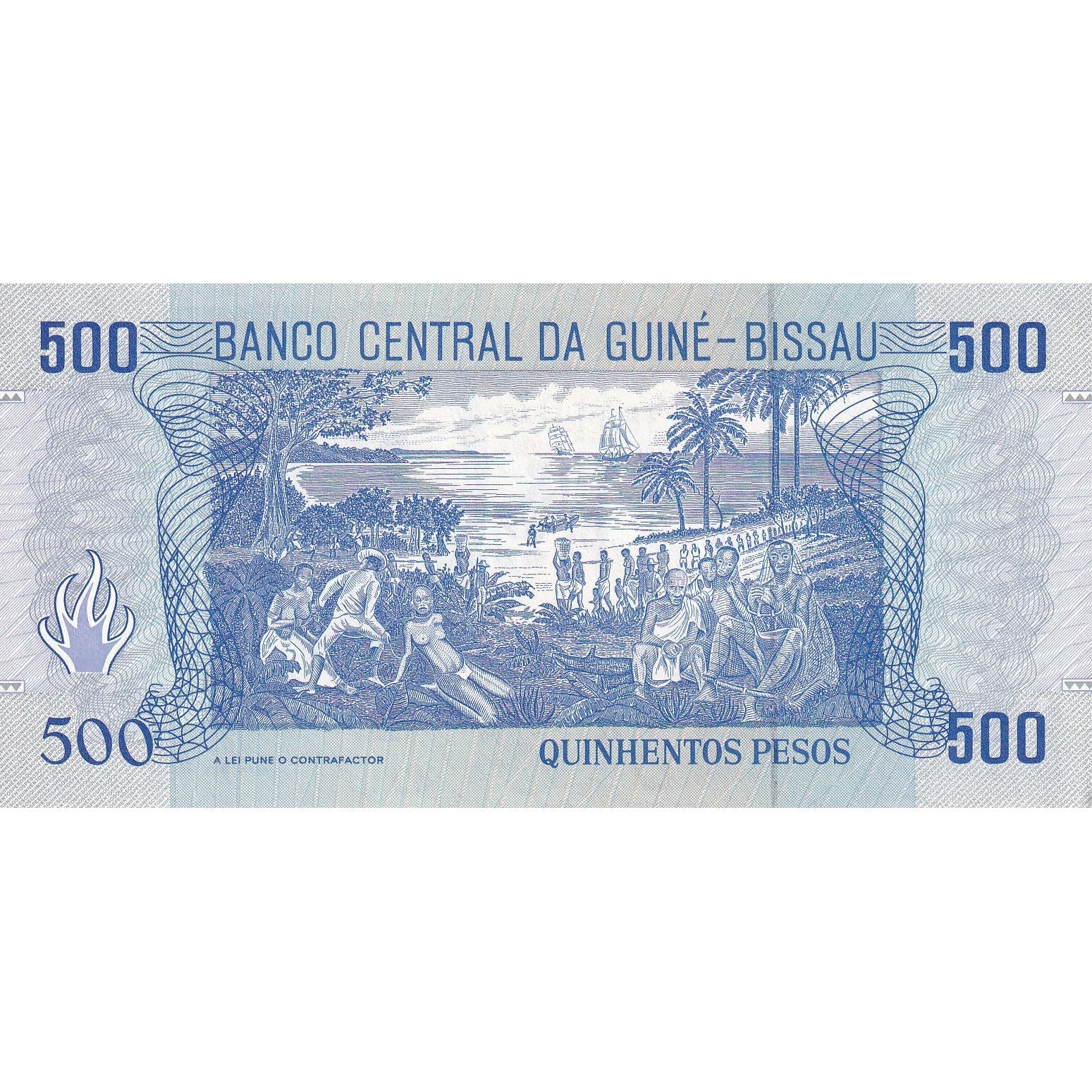 Guiné-Bissau, 500 Pesos, 1990, 1990-03-01, KM:12, UNC(63)