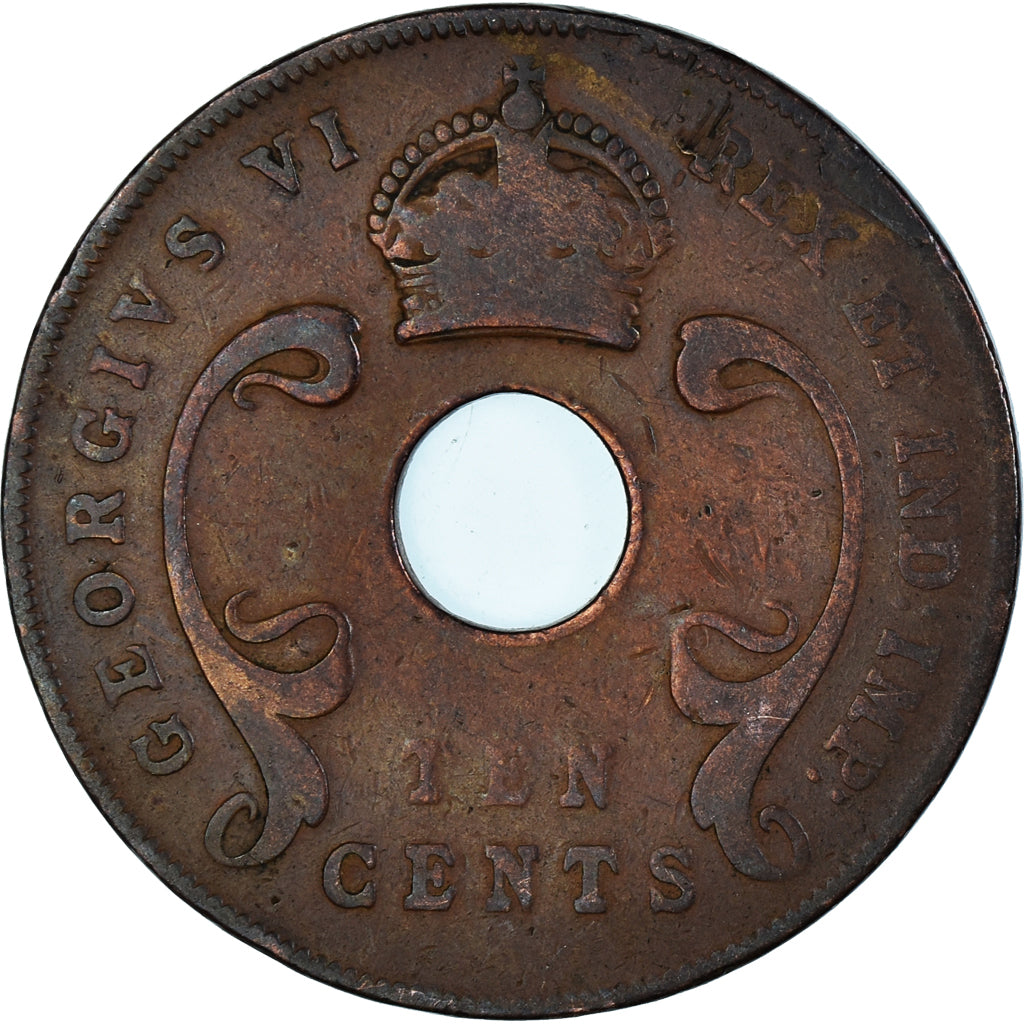 Moneda, ESTE DE ÁFRICA, 10 Cents, 1941