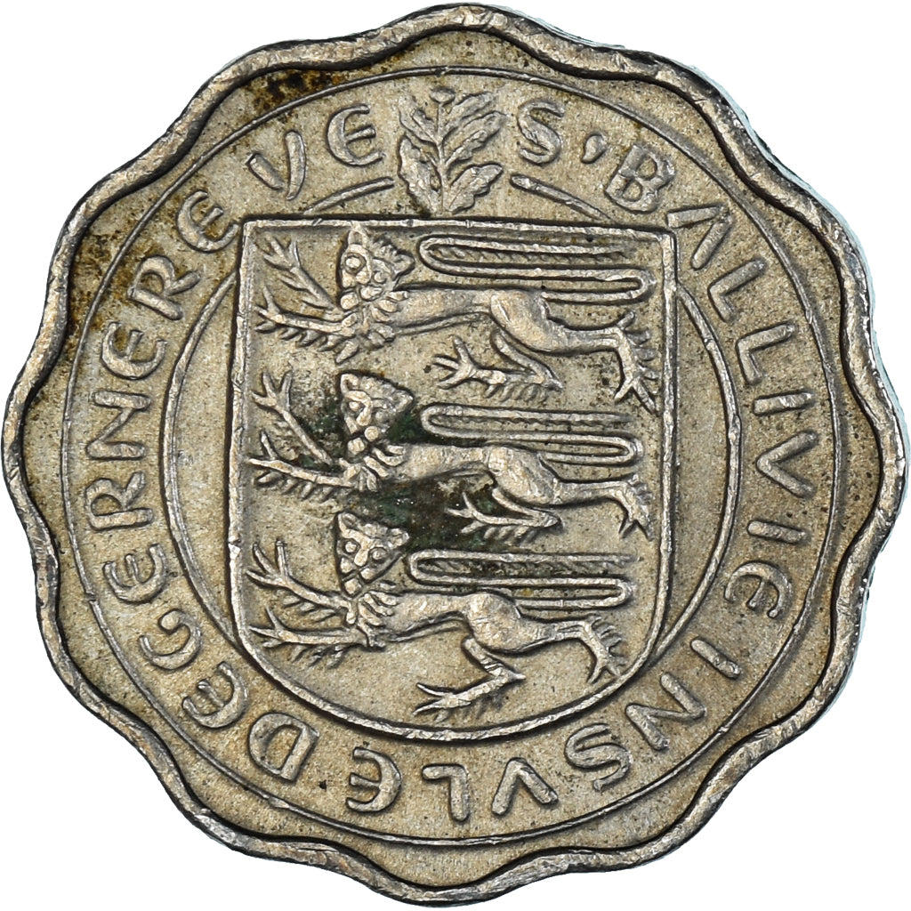 Moneda, Guernsey, 3 Pence, 1959