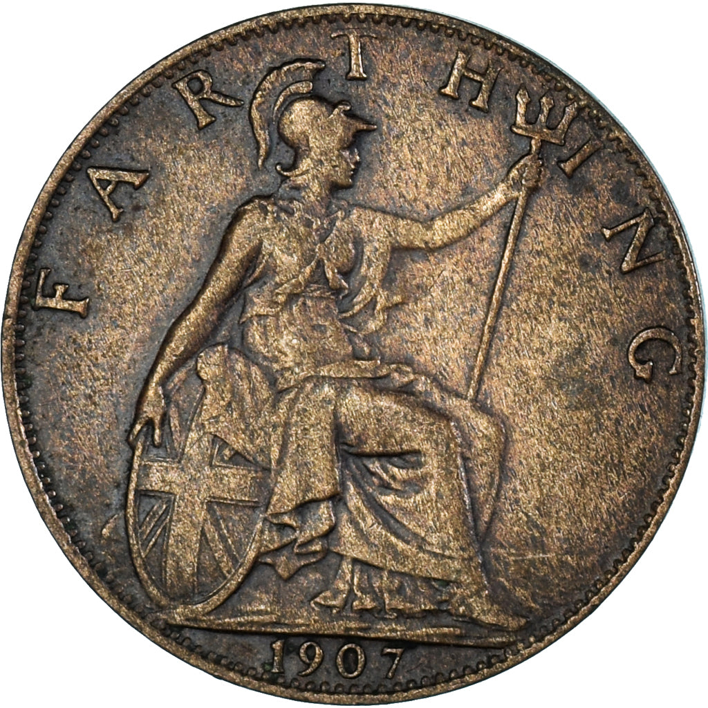 Coin, Great Britain, Farthing, 1907