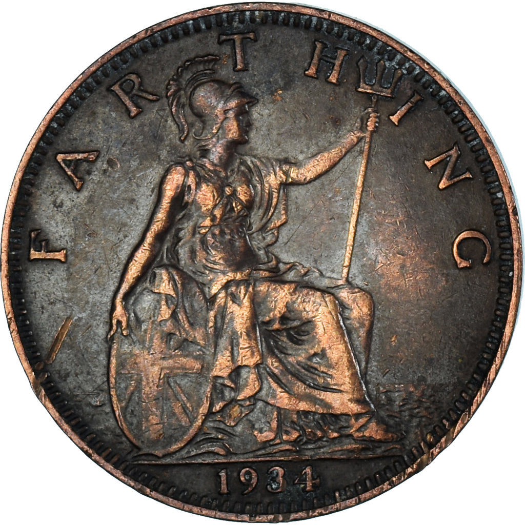 Monnaie, Grande-Bretagne, Farthing, 1934
