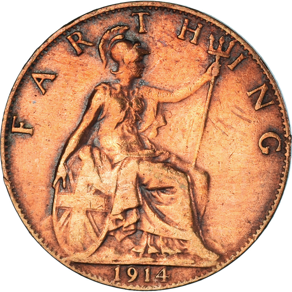 Coin, Great Britain, Farthing, 1914