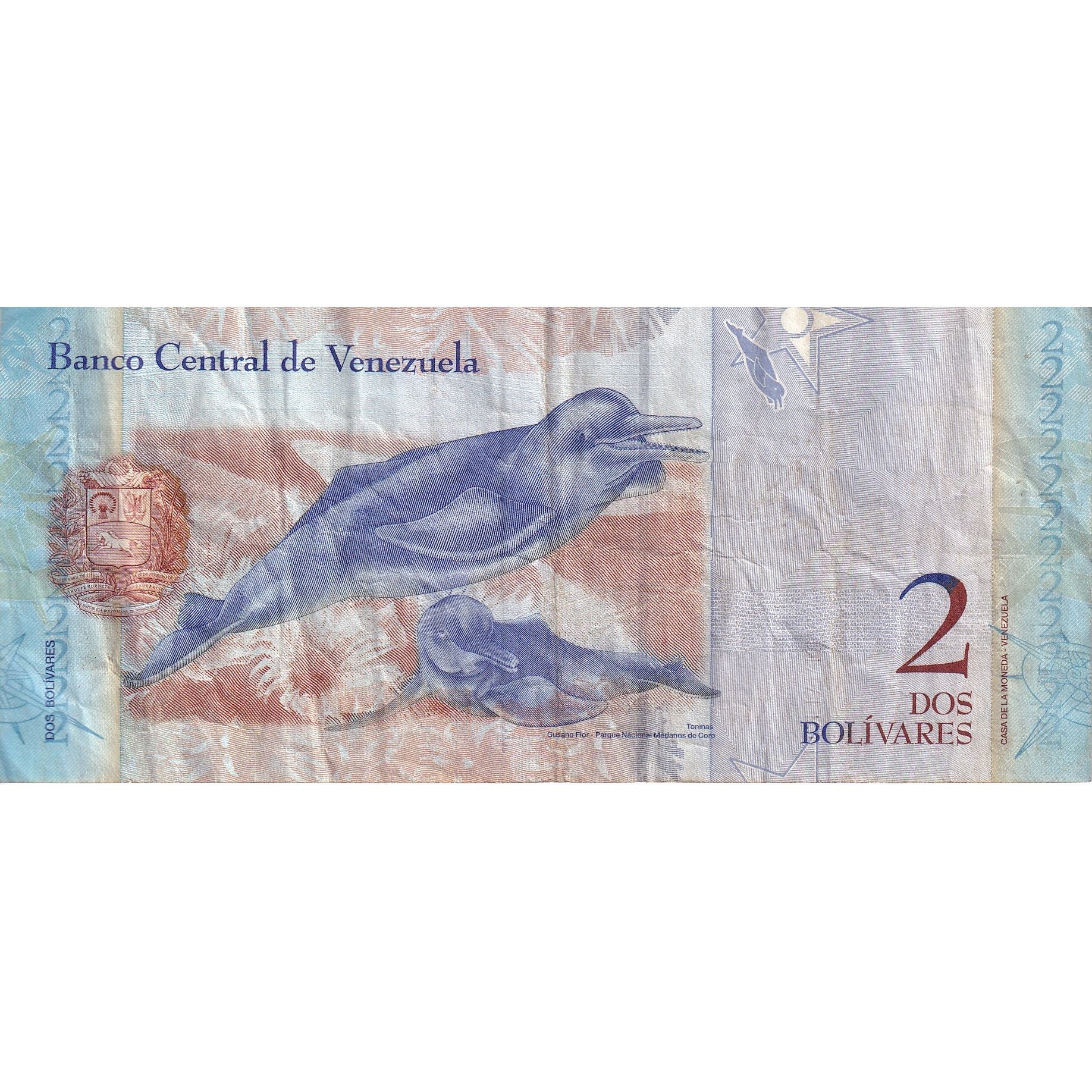 Venezuela, 2 Bolivares, 2008, 2008-12-19, VF(30-35)