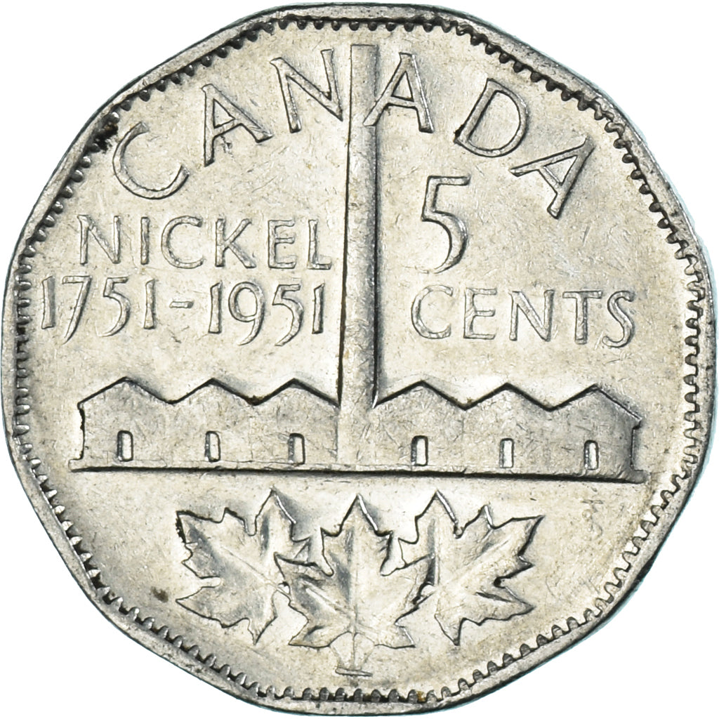 Münze, Kanada, 5 Cents, 1951