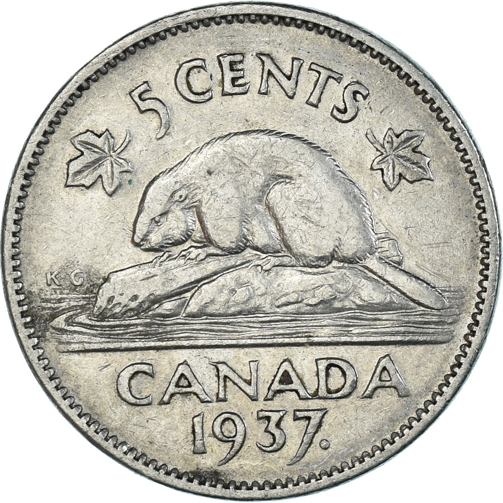 Monnaie, Canada, 5 Cents, 1937