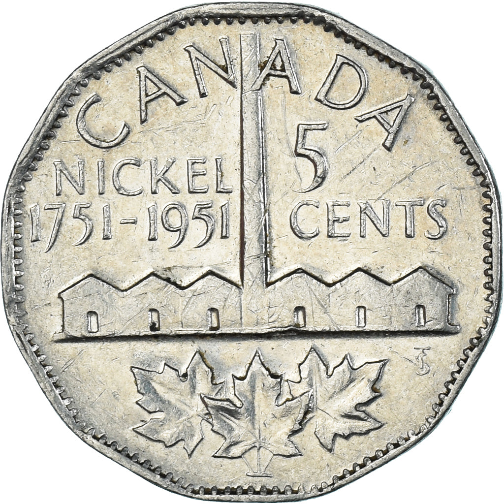 Moneta, Canada, 5 Cents, 1951