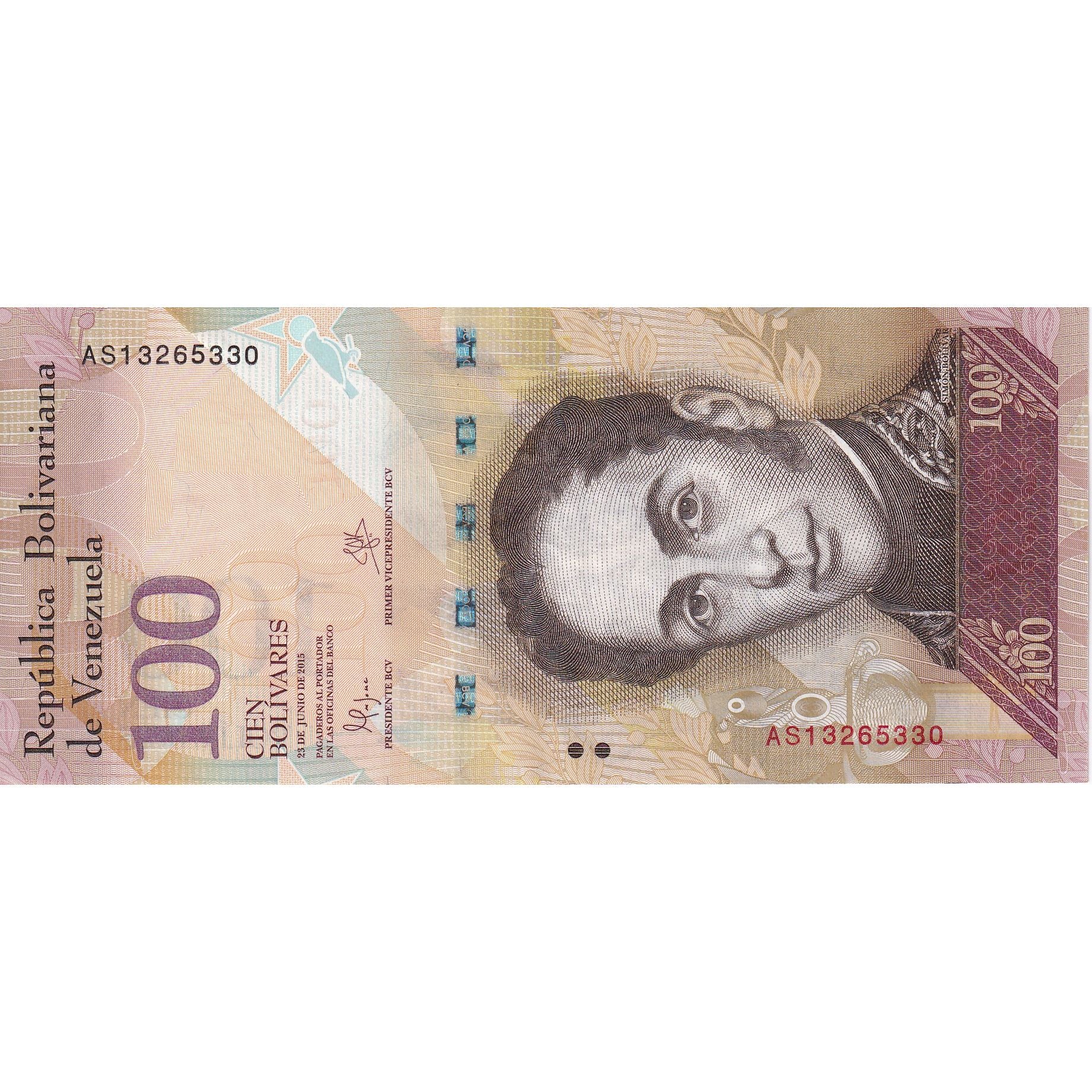 Venezuela, 100 Bolivares, 2015, 2015-06-23, KM:93a, UNC(65-70)