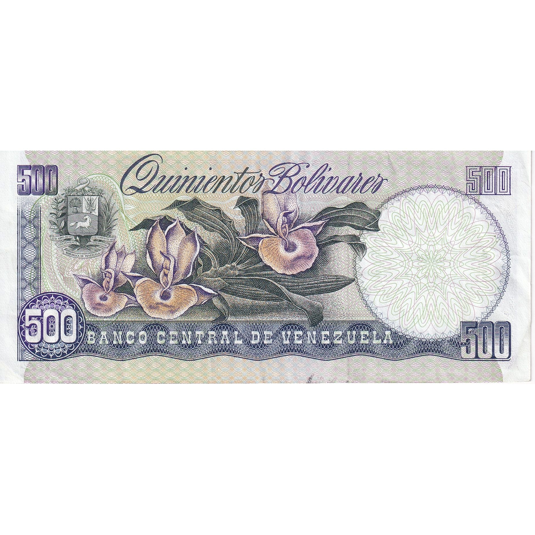 Venezuela, 500 Bolivares, 1990, 1990-05-31, KM:67d, EF(40-45)