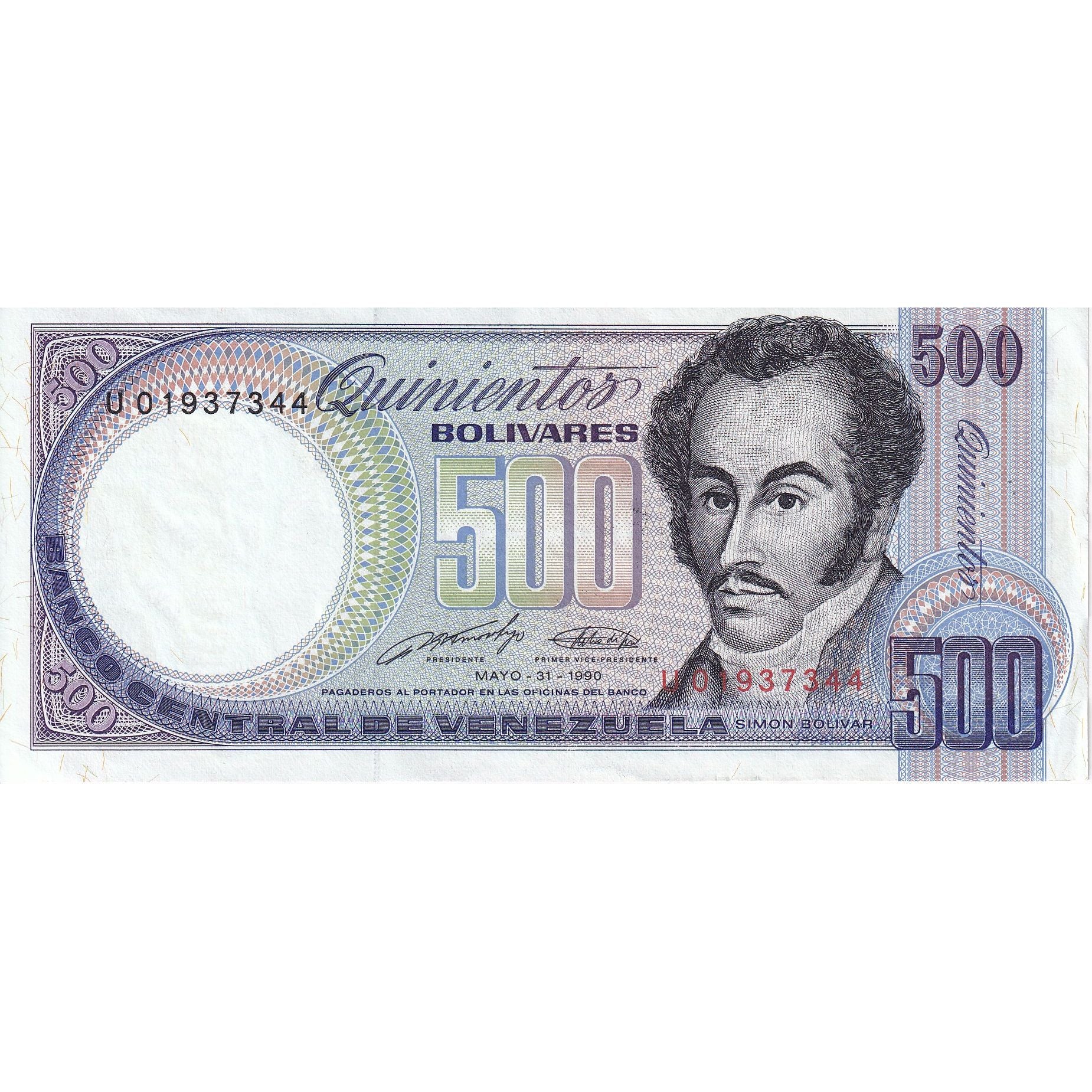 Venezuela, 500 Bolivares, 1990, 1990-05-31, KM:67d, UNC(65-70)