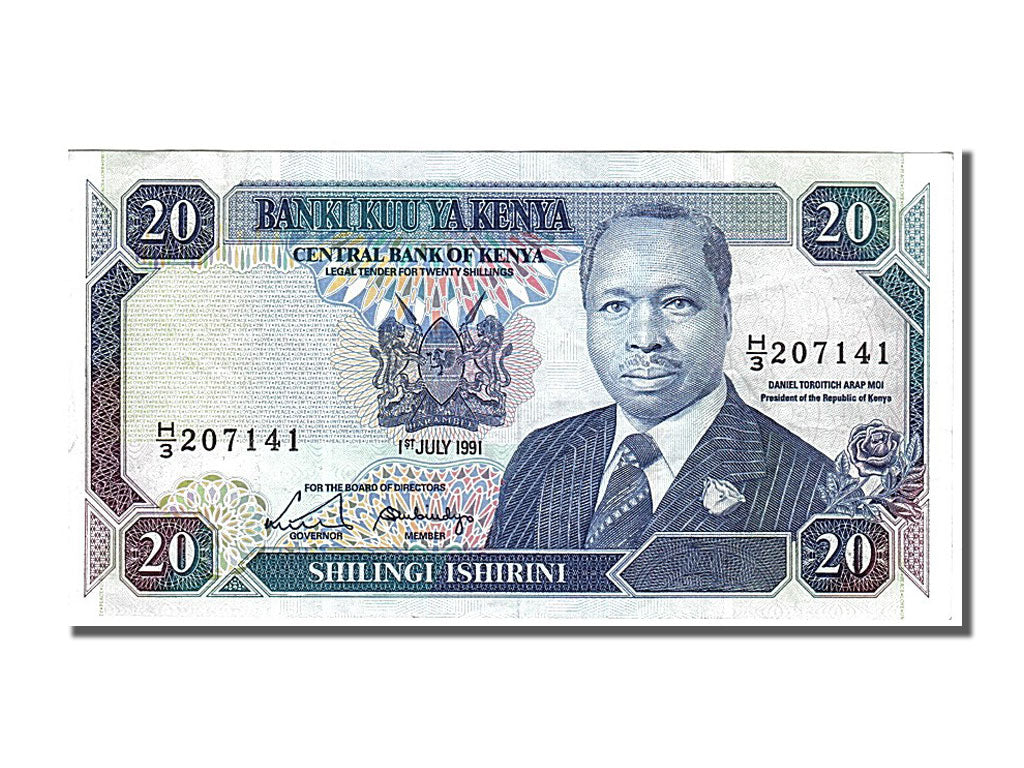 Banknote, Kenya, 20 Shillings, 1991, 1991-07-01, KM:25d, UNC(63)