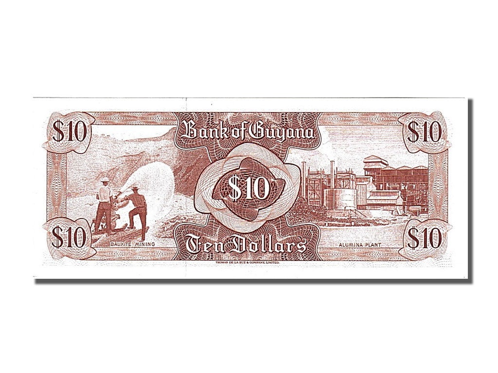 Banknot, Gujana, 10 Dollars, 1989, KM:23d, UNC(65-70)