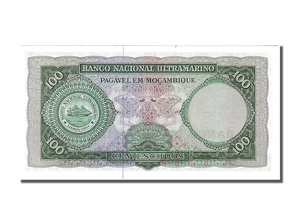 Banknote, Mozambique, 100 Escudos, 1961, 1961-03-27, KM:117a, UNC(65-70)