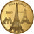 Francia, medaglia, Tour Eiffel, Doratura in rame-nichel, FDC
