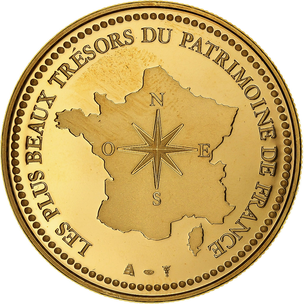 Francia, medaglia, Tour Eiffel, Doratura in rame-nichel, FDC