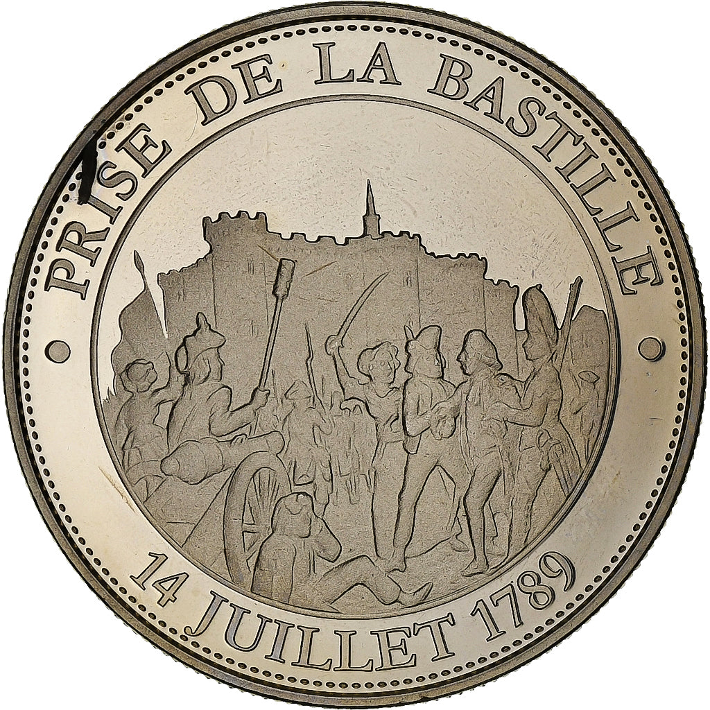 Francia, medaglia, Révolution Française, Prise de la Bastille, Rame-nichel