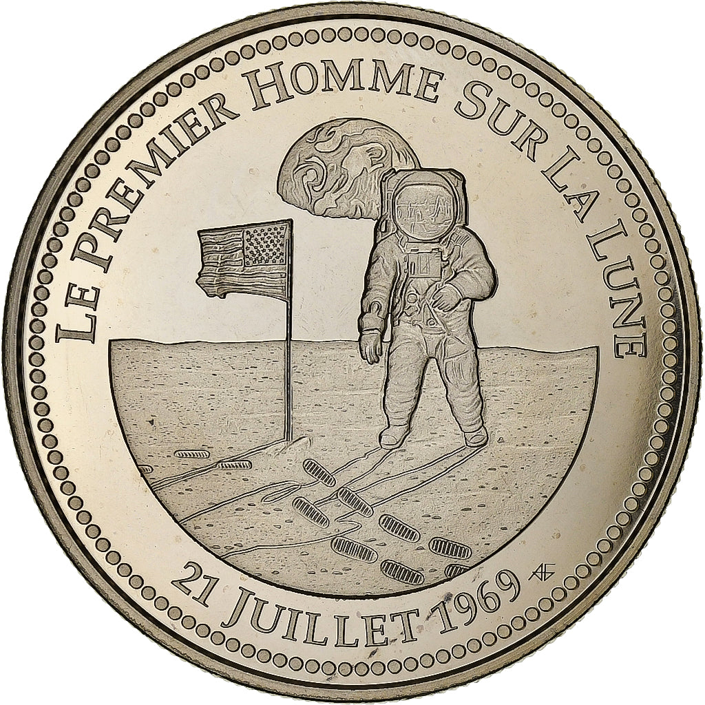 Francia, medaglia, Apollo 11, Le Premier Homme sur la Lune, Rame-nichel, FDC