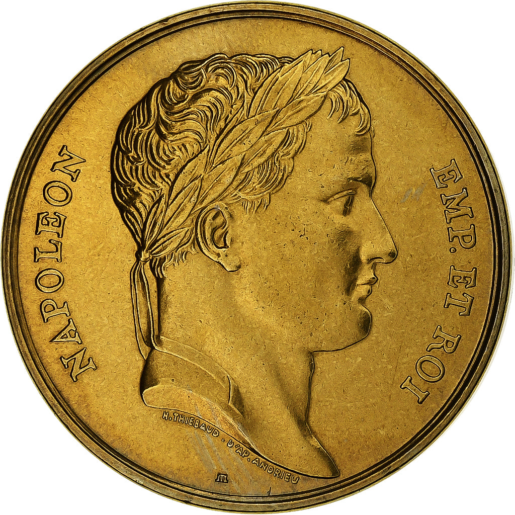 France, Medal, Le sacre de Napoléon Ier par Pie VII, Copper-Nickel Gilt