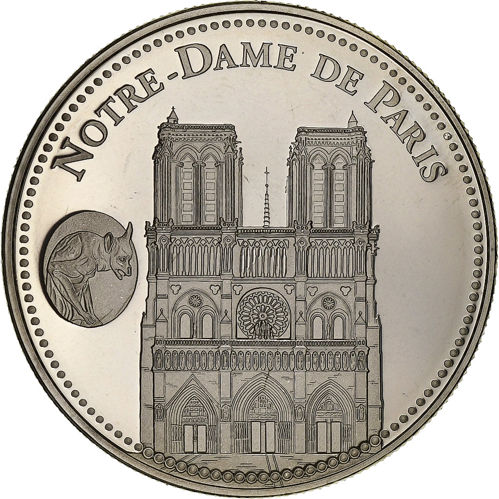 Francia, medaglia, Cathédrale Notre-Dame de Paris, Rame-nichel, FDC